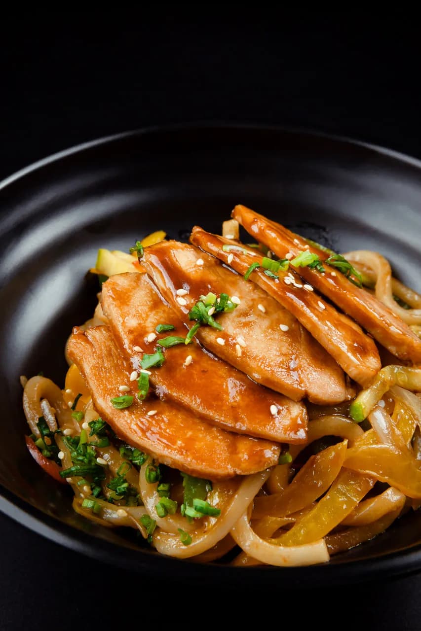 Udon with chicken